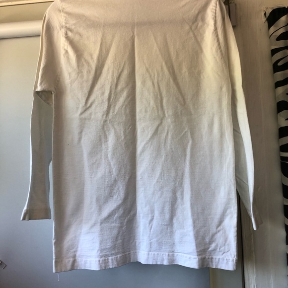 Vintage heavy cotton white long sleeve tee shirt. Size M  20””across, 22” long - Picture 3 of 9